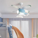 GobekUsa Helicopter Ceiling Fan Chandeliers: Nordic Creative Kids Room Decor Lamp