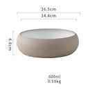GobekUsa Japanese Ceramic Round Bowl - Restaurant Tableware and Household Snack Fruit Dessert Bowl