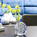 GobekUsa Crystal Bubble Ball Vase with Artificial Flowers for Desk Decoration
