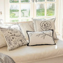 GobekUsa Camellia Jacquard Embroidery Pillow Cover Luxury Decorative Nordic Living Room