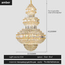 GobekUsa Crystal Villa Chandelier: Luxe European Duplex Hall Lighting - Elegant Living Room Decor