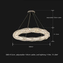 GobekUsa Crystal LED Pendant Lights | Dimmable Ring Hanging Lamp | Modern Luxury Decor Fixtures