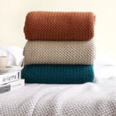 GobekUsa Knitted Nordic Sofa Blanket - Soft Wool Blend Bed End Towel for Hotel Bedroom Decor