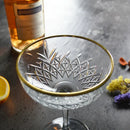 GobekUsa Gold Rim Coupe Goblet Glass for Cocktails and Champagne
