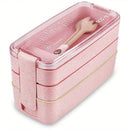 GobekUsa 3-Layer Kids Bento Box Lunchbox, Microwave Safe Food Container, 900ML