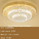 GobekUsa Crystal LED Chandelier: Light Luxury Ceiling Lamps for Living Room, Bedroom, Kitchen, Hotel