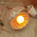 GobekUsa Ceramic Shell LED Night Light for Bedroom and Living Room