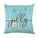GobekUsa Christmas Letter Print Linen Throw Pillow Cover for Holiday Home Decoration