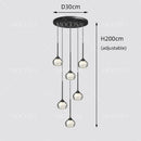 Black Water Drop Acrylic LED Pendant Light