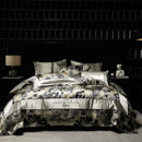 GobekUsa Luxe Brocade Jacquard Bedding Set with Egyptian Cotton & Embroidery