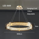 GobekUsa Crystal LED Ceiling Chandelier Dimmable Luxury Modern Room Decor Bedroom Light