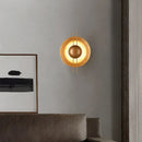 GobekUsa Gold Round Villa Wall Lamp: Retro LED Lighting for Corridor, Living Room, Bedroom.