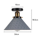 GobekUsa Industrial Flush Mount Light for Home Decor in Bedroom, Kitchen, Living Room
