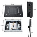GobekUsa LED Shower Faucet Set Rain Waterfall System with Remote Control & Colorful Ceiling Display