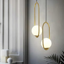GobekUsa Glass Ball Ring Pendant Lamp for Living Dining Bedroom