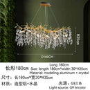 GobekUsa Golden Crystal Tree Ceiling Chandelier, Luxury Aluminum Art Fixture