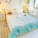GobekUsa Dreamy Gradient Single Bedspread: Anti-Slip, Thick Quilted Mattress with Four Season Versatility