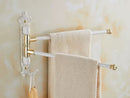 GobekUsa Antique Carved Swivel Towel Hanger, Wall Mounted Folding Towel Bar, Bathroom Towel Holder