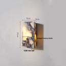 GobekUsa Carbon Steel LED Wall Lamp Reading Bedside Cafe Luxury Stone Nordic Modern Mirror Light