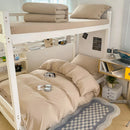 GobekUsa Buttoned Washed Cotton Bedding Set: Soft & Breathable Quilt Cover for Home or Dorm