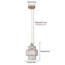 GobekUsa K9 Crystal Pendant Light LED Ceiling Lamp Nordic Chandelier for Living Room