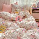 GobekUsa Cozy Cartoon Printed Cotton Comforter Set for Adults