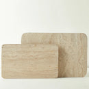 GobekUsa Beige Travertine Marble Plate for Pastry Cheese Dessert Coffee & Bathroom Essentials