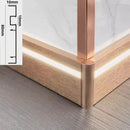 GobekUsa LED Skirting Aluminum Profiles: Brushed Gold/Black, Conner Baseboard, Diffuser, Stair, Floor, Wall Decor