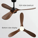 GobekUsa 60Inch Ceiling Fan with Remote Control, LED Light - 3 Blade DC 30W Copper Motor