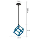 GobekUsa Blue Nordic Pendant Lights E27 Modern Hanging Lamps for Living Dining Kitchen