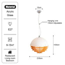 Bauhaus Sunset Orange Acrylic Pendant Light