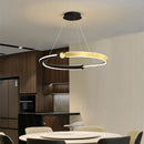 GobekUsa Black Gold LED Ceiling Chandelier Crystal Decorative Pendant Lamp for Dining Room Bedroom