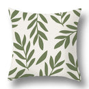 GobekUsa Green Plants Geometric Print Pillow Cover - Home Sofa Cushion Cover