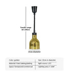 Vintage Telescopic Stainless Steel Buffet Heat Pendant Lamp