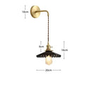 GobekUsa Ceramic Wall Lamp Pull Chain LED Modern Nordic Copper Socket Mirror Light