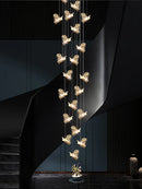 GobekUsa Crystal Chandelier: Modern Luxury Pendant Lights for Living Room, Staircase, Villa