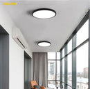 GobekUsa LED Ceiling Lights for Living Room Bedroom - Ultra-thin 5cm Iron Square Round Black/White