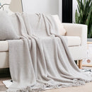 GobekUsa Cozy Knitted Sofa Blanket with Tassels - Versatile Home Decor and Wrap