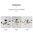 GobekUsa Black Branch LED Chandelier: Modern Nordic Design for Living Room, Bedroom, Dining Room