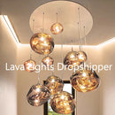 Nordic Lava Pendant Light in Plated PVC Finish