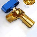 GobekUsa Brass Angle Valve Chrome Gray Corner Bathroom Water Control Tap - 1/2*1/2