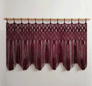 GobekUsa Handwoven Macrame Window Curtain Tapestry with Tassels