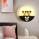 GobekUsa LED Round Wall Lamp for Children Room, Nordic Modern Indoor Lighting