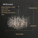 GobekUsa Crystal Chrome Chandelier: Luxury Pendant Lamp for Living Rooms, Villas, and Restaurants