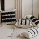 GobekUsa Jacquard Crochet Pillow Covers with Tassels - 60X60 Large Size Decorative Home Pillows