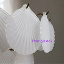 GobekUsa LED Frost Glass Shell Chandelier for Home Decor and Lighting