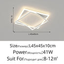 GobekUsa Geometric Square LED Ceiling Light with Remote Control for Study Living Room Bedroom