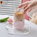 GobekUsa Clear Glass Coffee Cup Set - Heat-Resistant Borosilicate, Ideal for Hot/Cold Drinks