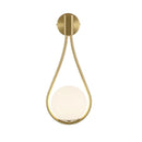 GobekUsa Glass Ball Golden LED Wall Lamp for Living Bedroom, Minimalist Nordic Design