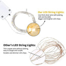 GobekUsa Copper Wire Fairy Lights for Christmas Tree Wedding Party